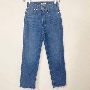 Madewell The Perfect Vintage Straight Raw Hem Jean